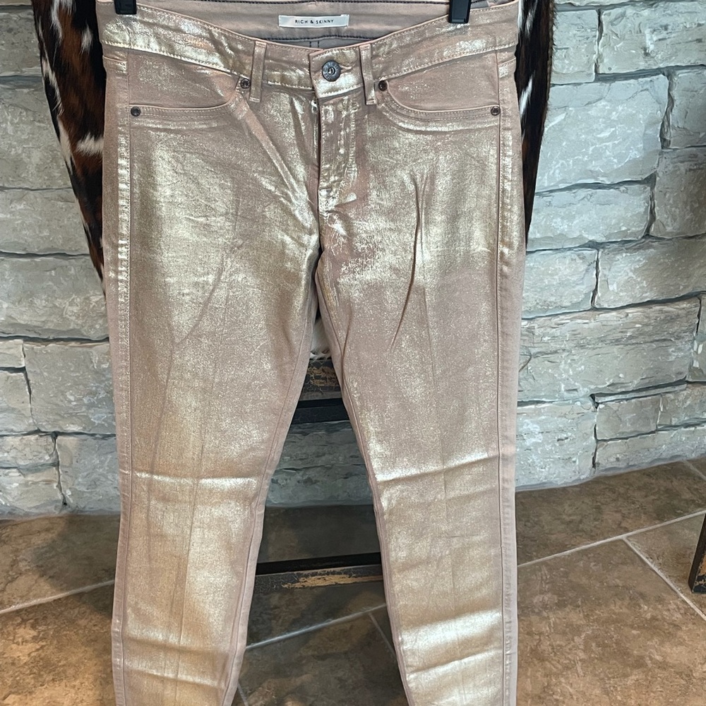 Rich & Skinny Metallic Jeans